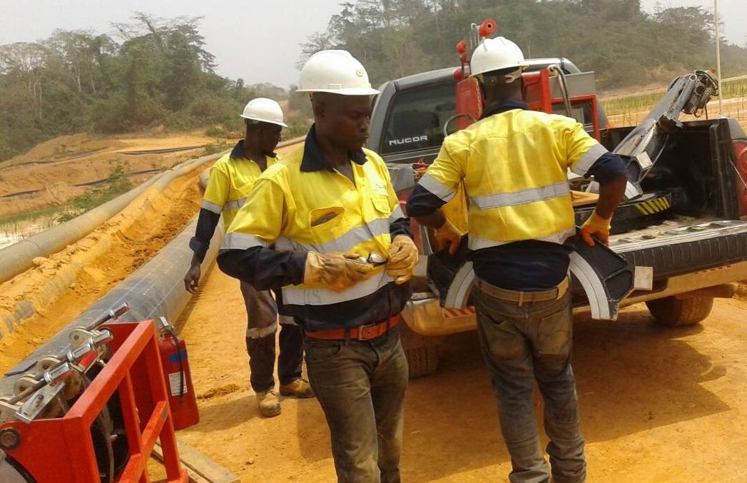 Perseus Mining Ghana Ltd - HDPE Pipe welding and laying.